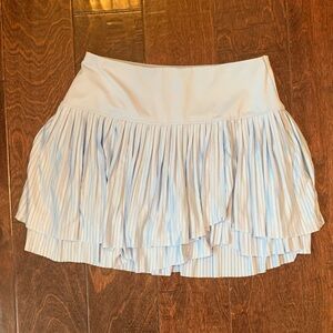 Lucky in Love Sky Blue Pleated Mini Skirt